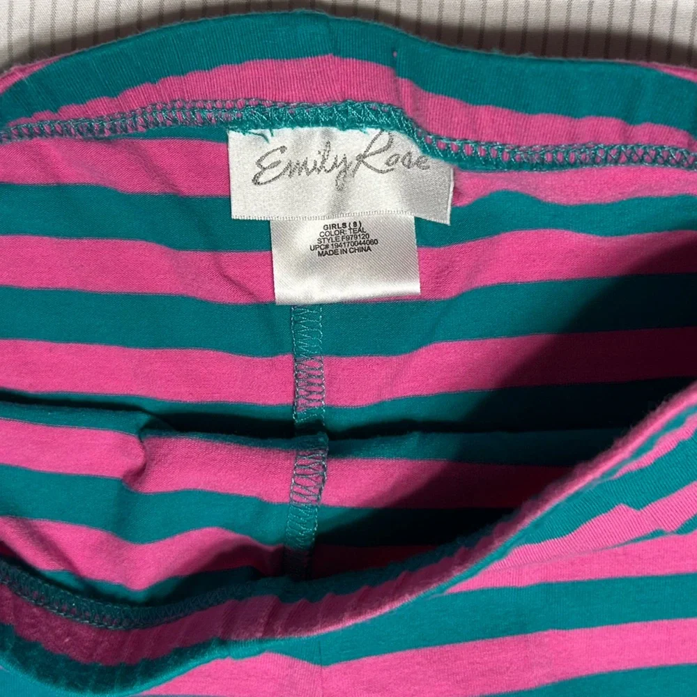 Emily Rose Big Girls 8 Owl Set Long Sleeve‎ Shirt Matching Leggings Pink Teal